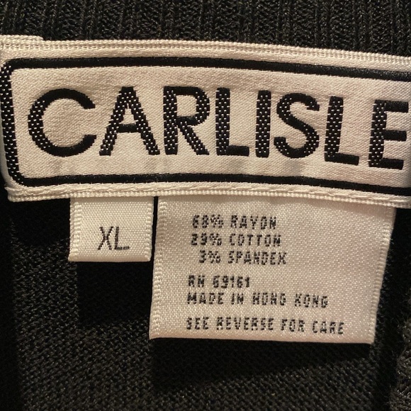 Carlisle Cardigan w/Sleeveless Tank.  Size XL. ‎ Button Up.  Rayon/Cotton Blend - Picture 8 of 8
